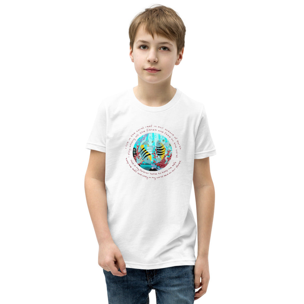 Youth Short Sleeve T-Shirt, Coral Reef Fish