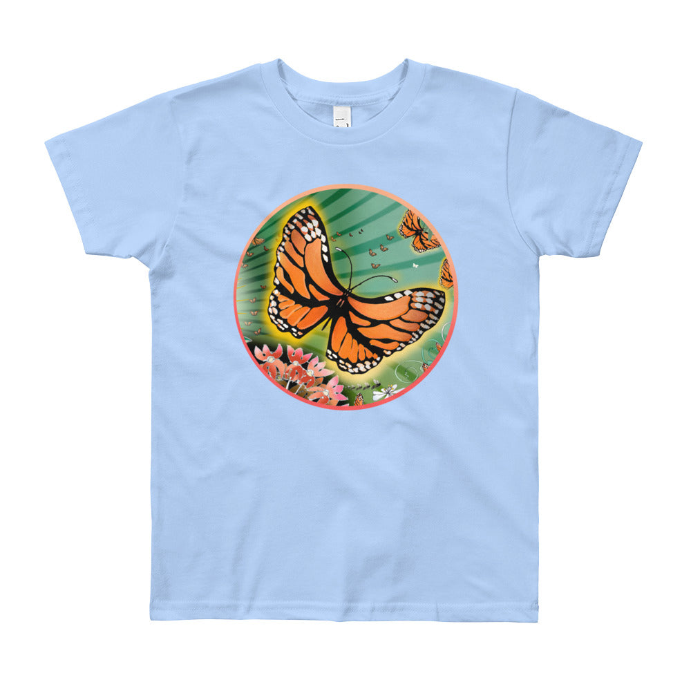 Youth Short Sleeve T-Shirt, Summer Monarch