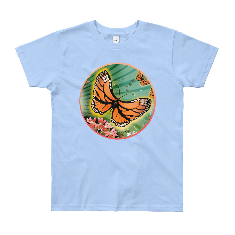 Youth Short Sleeve T-Shirt, Summer Monarch