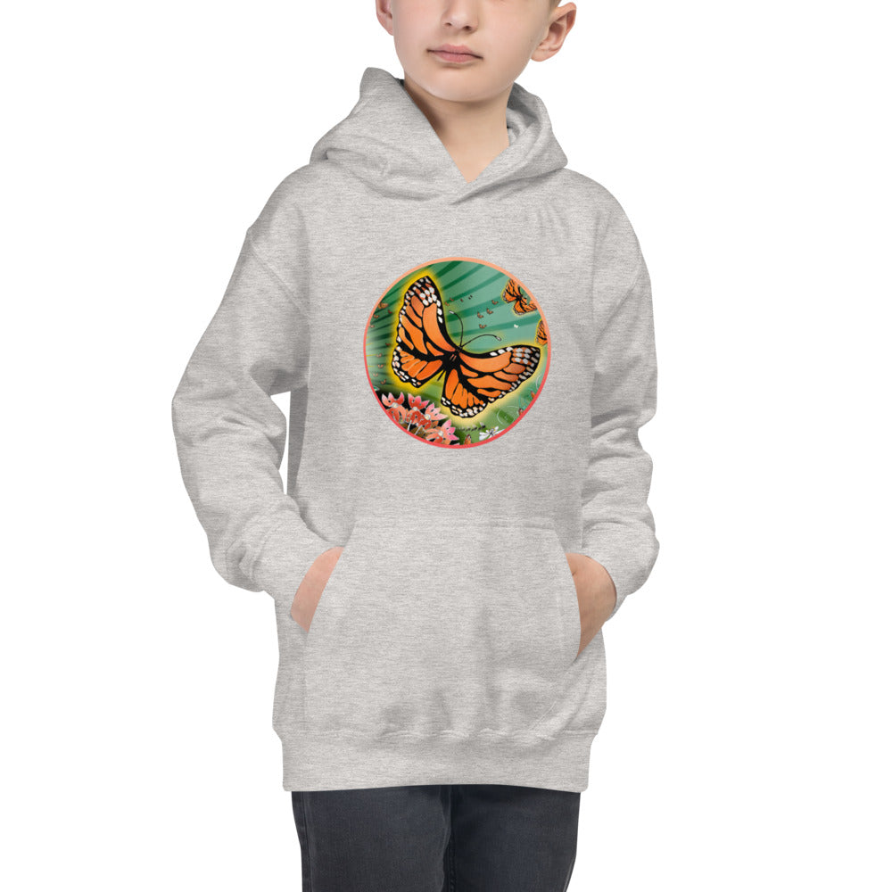 Kids Hoodie, Summer Monarch