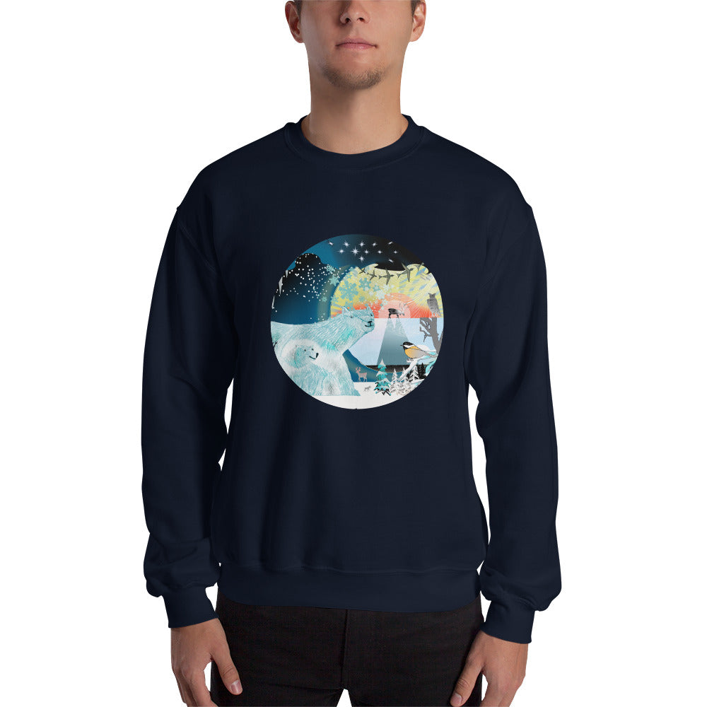 Sweatshirt unisex, Winter Polar Bear