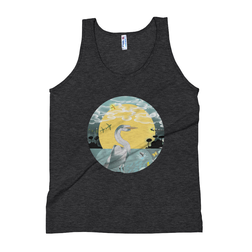 Unisex Tank Top, Spring Egret