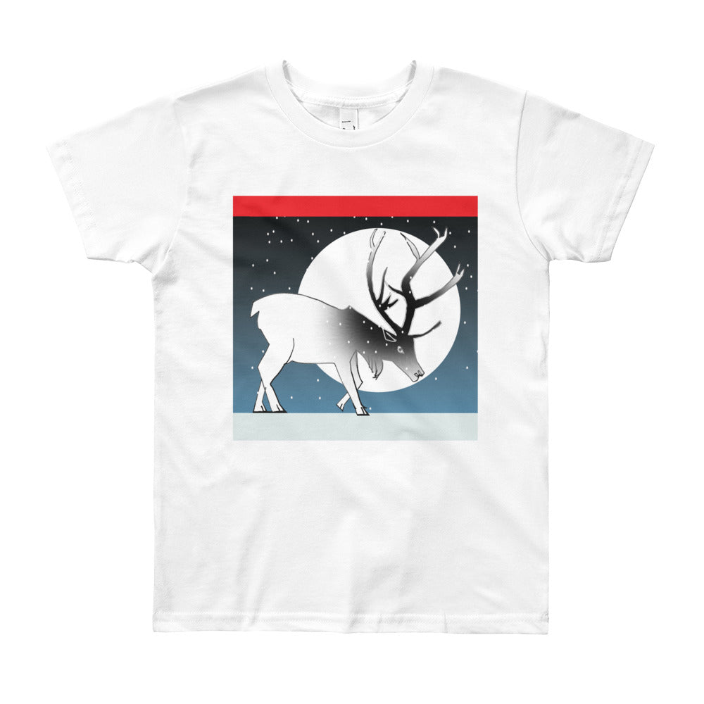 Youth Short Sleeve T-Shirt, Winter Deer