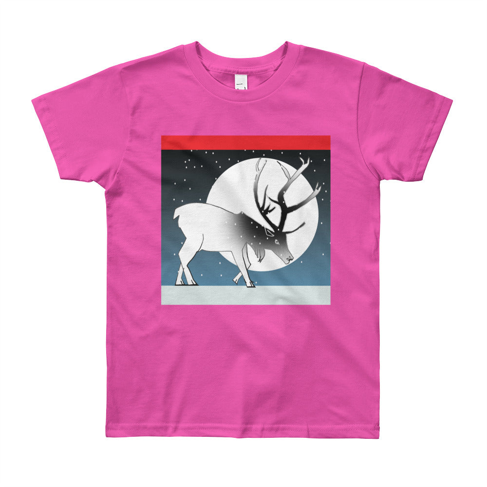 Youth Short Sleeve T-Shirt, Winter Deer