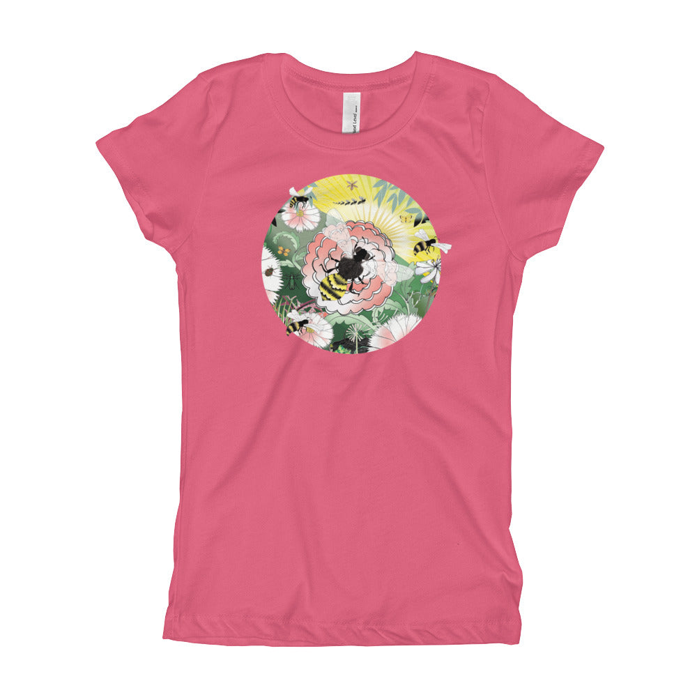 Girl's T-Shirt Slim, Summer Bee