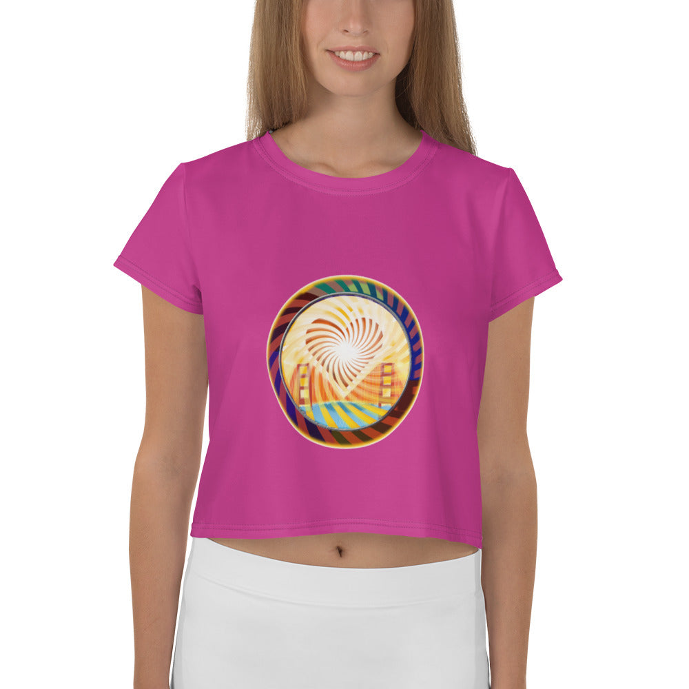 Print Crop Tee, Heart Of San Francisco