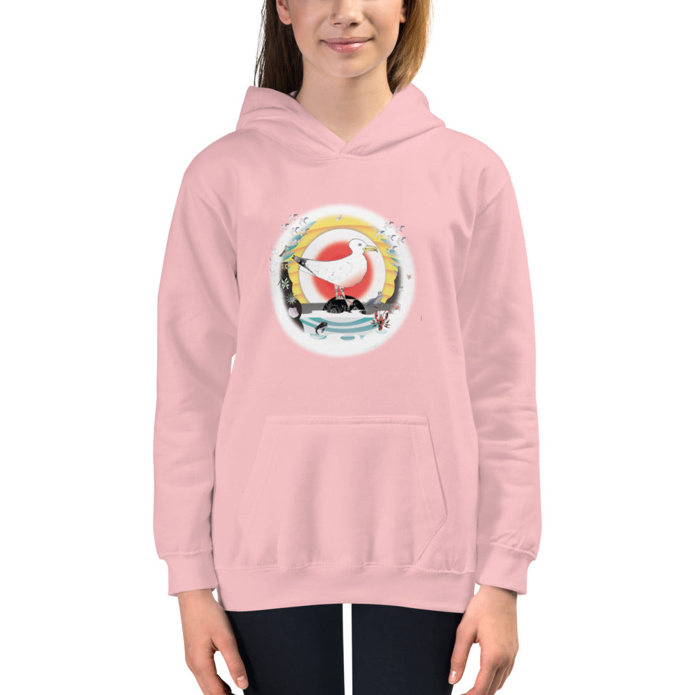 Kids Hoodie, Summer Gull