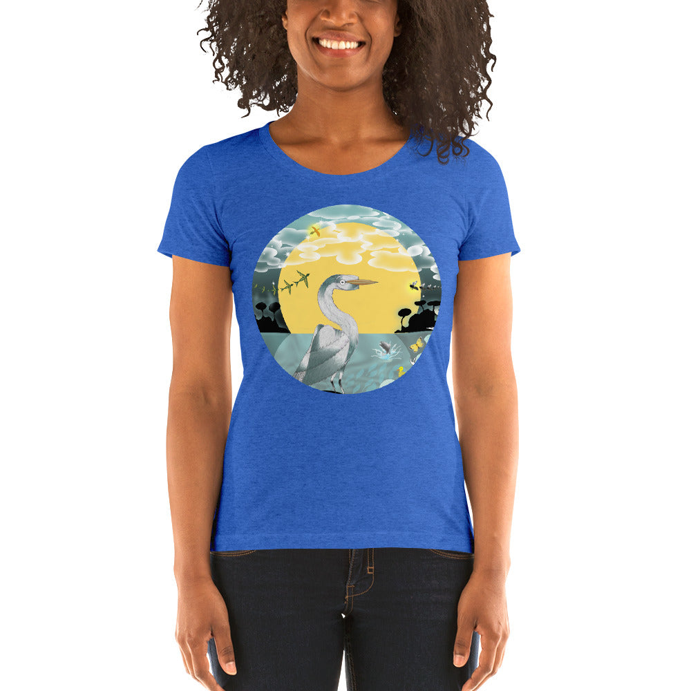 Ladies' short sleeve t-shirt, Spring Egret