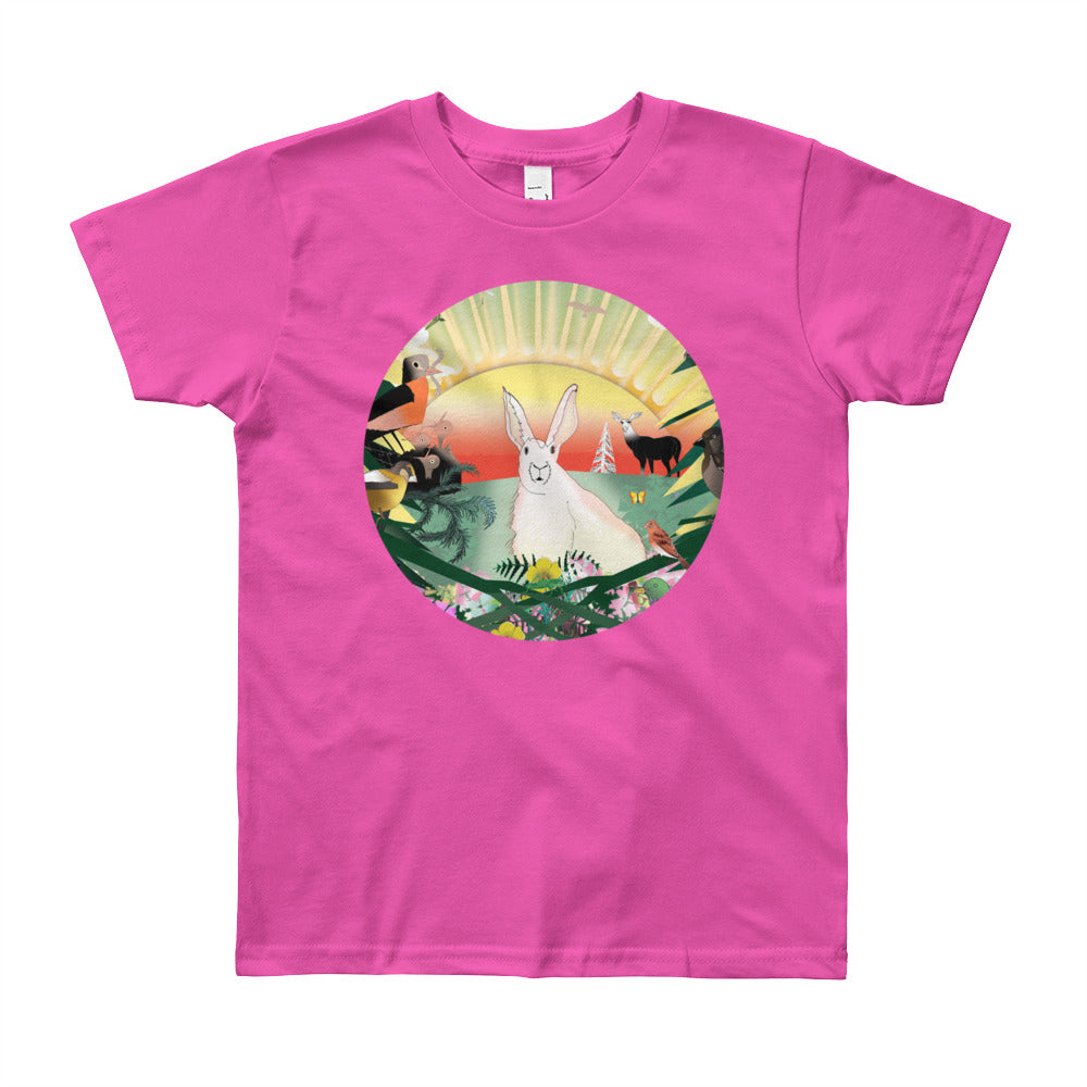 Youth Short Sleeve T-Shirt, Spring Rabbit