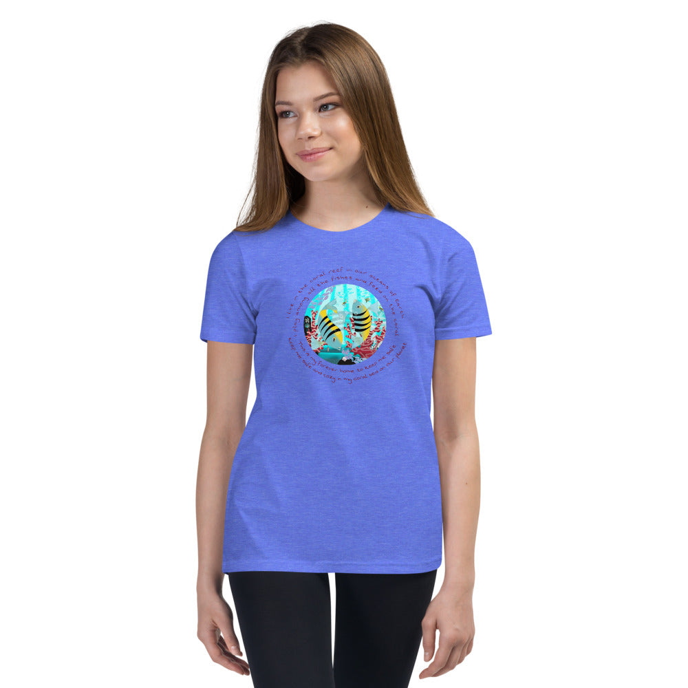 Youth Short Sleeve T-Shirt, Coral Reef Fish