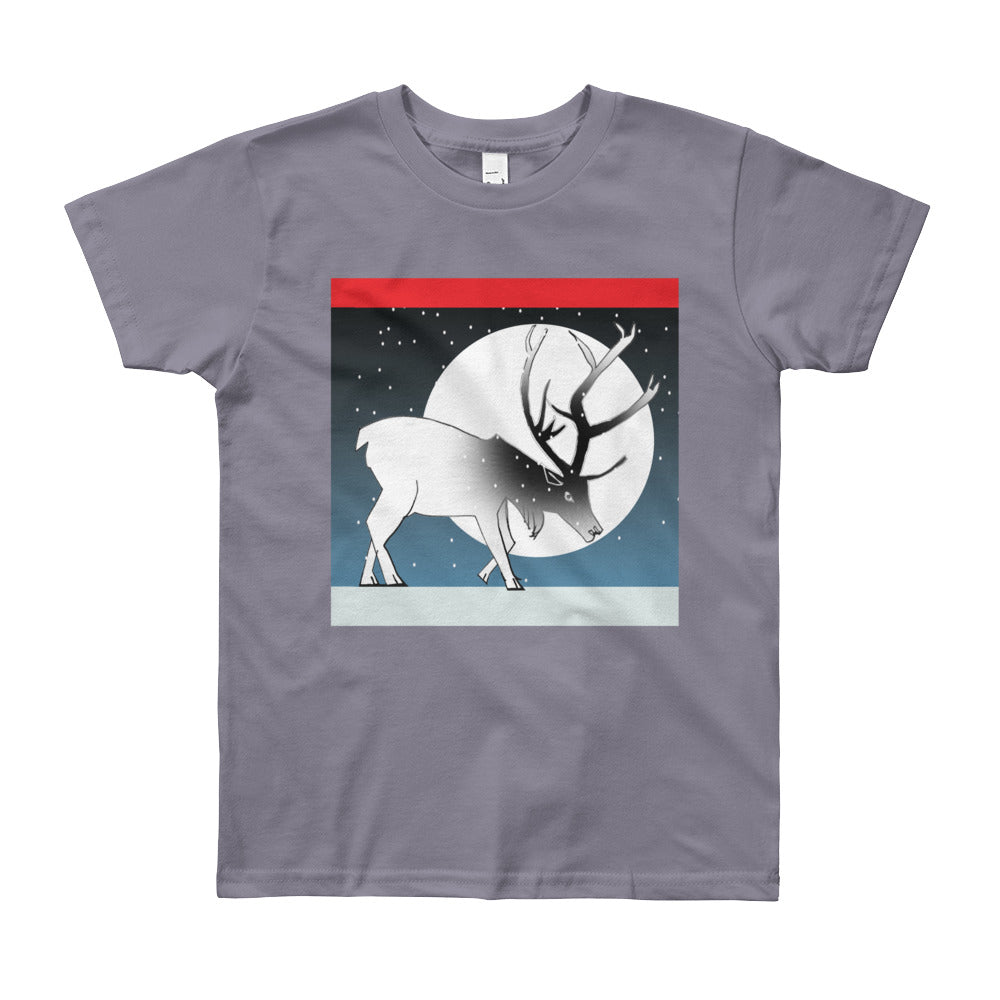 Youth Short Sleeve T-Shirt, Winter Deer