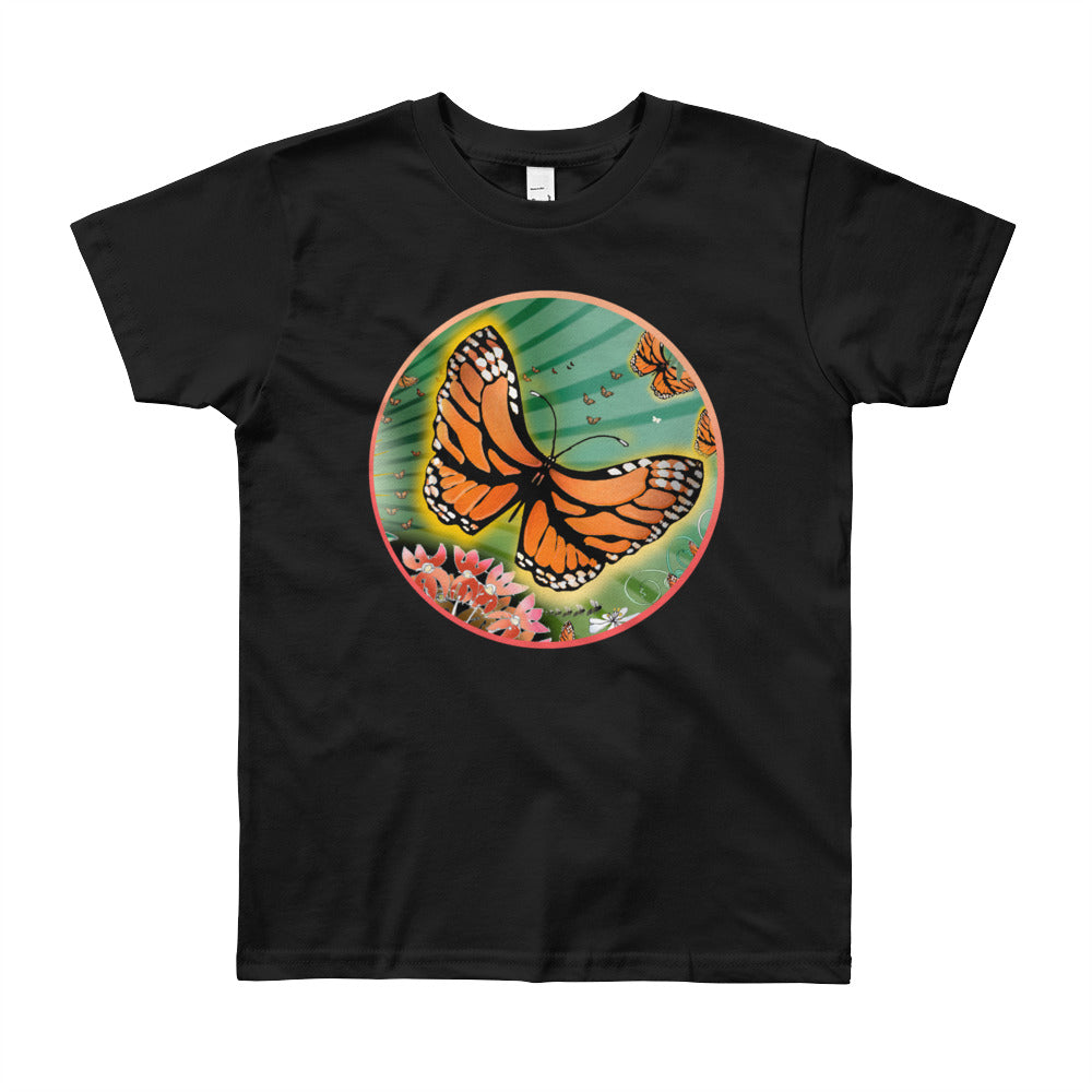 Youth Short Sleeve T-Shirt, Summer Monarch