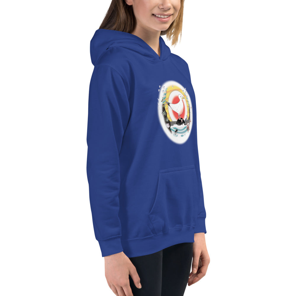 Kids Hoodie, Summer Gull
