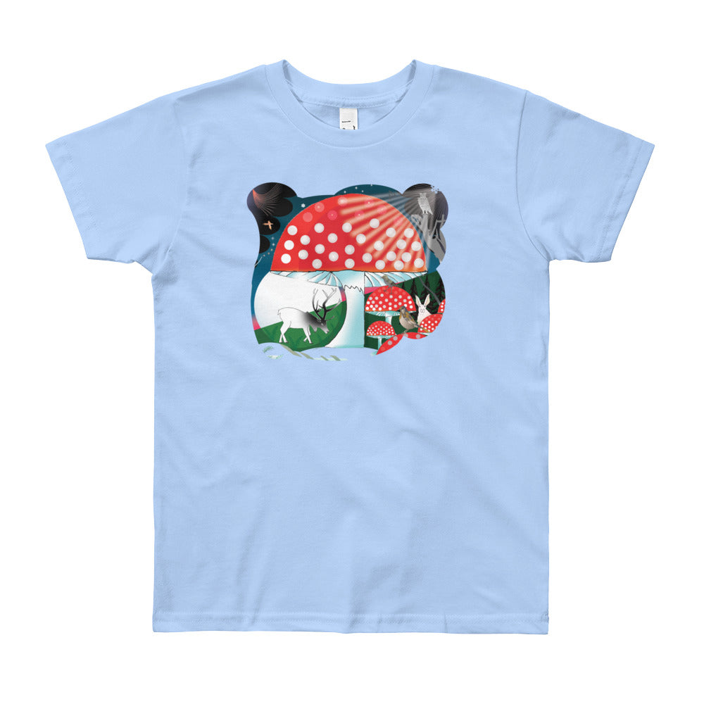 Youth Short Sleeve T-Shirt, Winter Mushroom