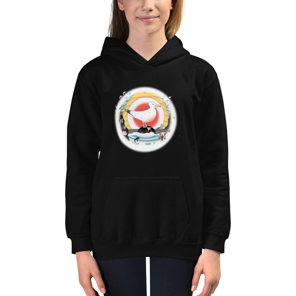 Kids Hoodie, Summer Gull