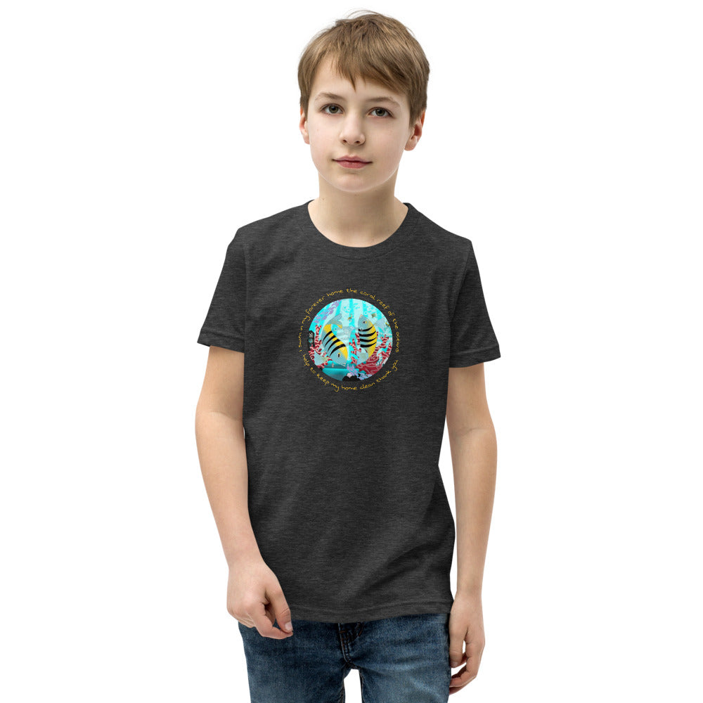 Youth Short Sleeve T-Shirt, Coral Reef Fish