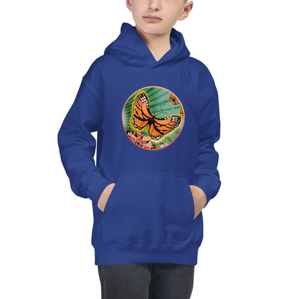 Kids Hoodie, Summer Monarch