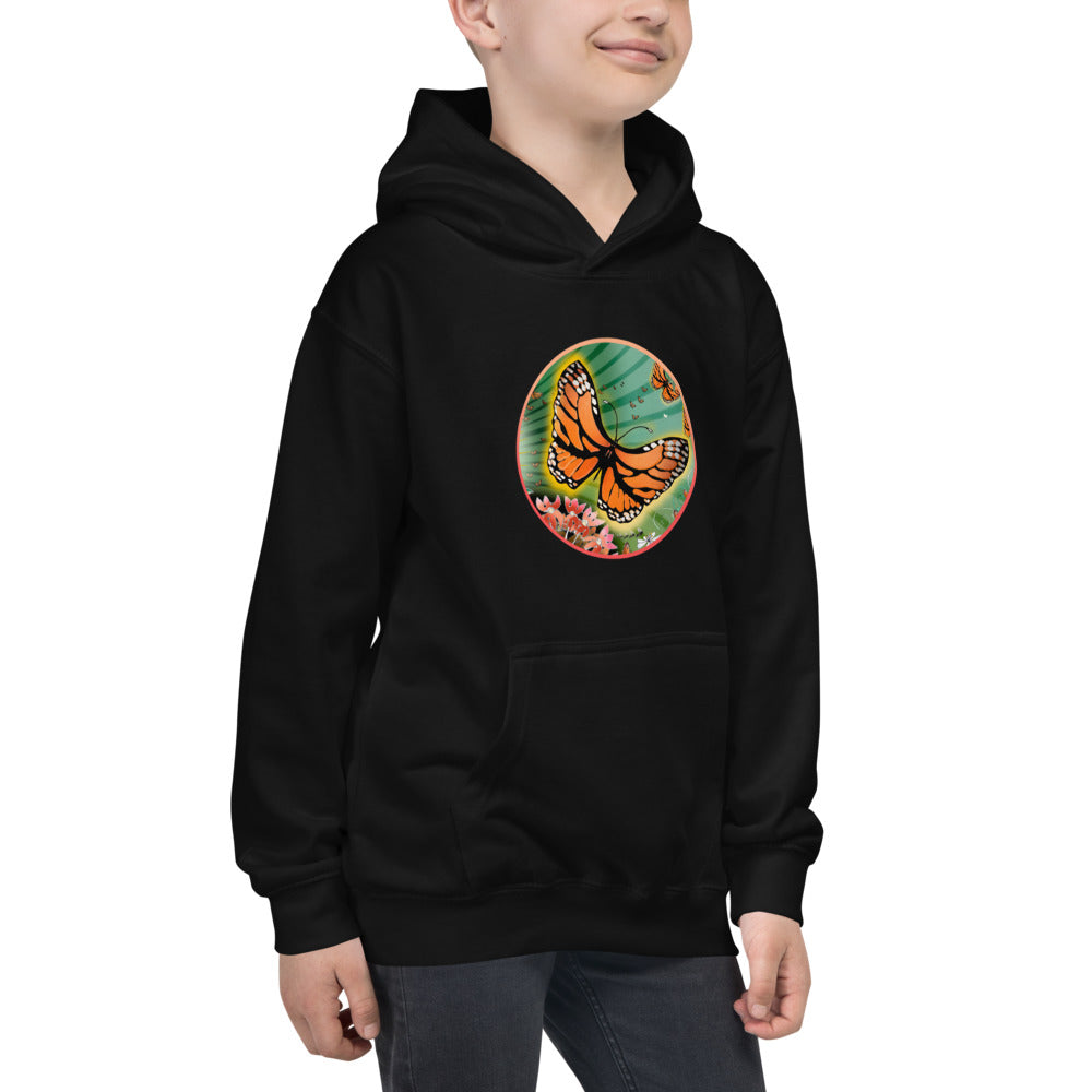 Kids Hoodie, Summer Monarch