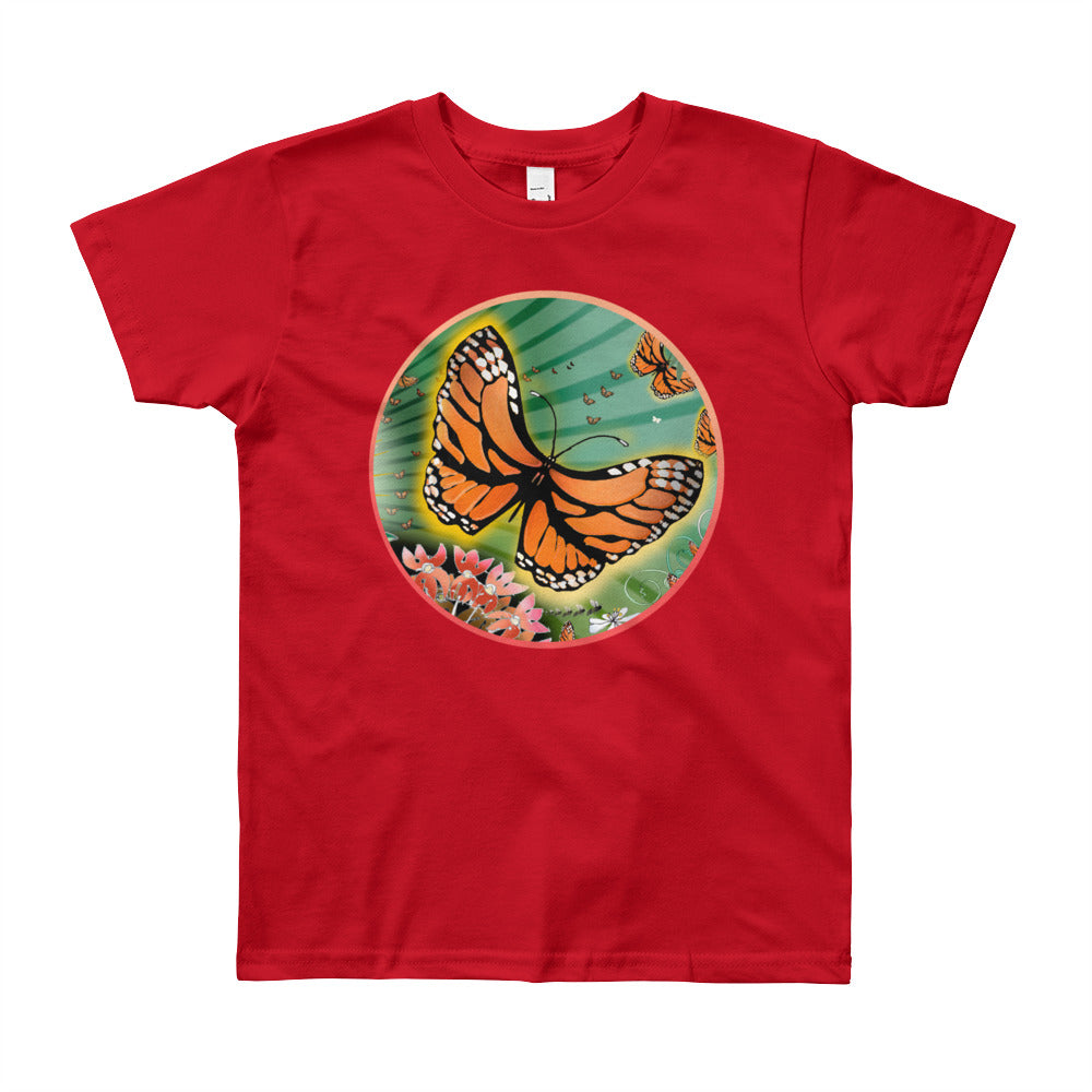 Youth Short Sleeve T-Shirt, Summer Monarch