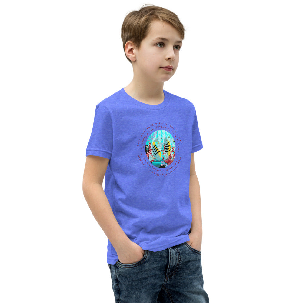 Youth Short Sleeve T-Shirt, Coral Reef Fish