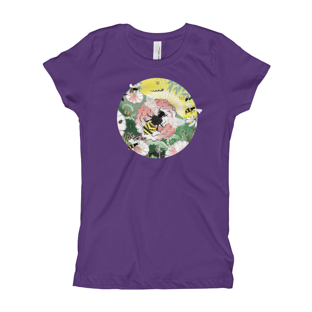 Girl's T-Shirt Slim, Summer Bee