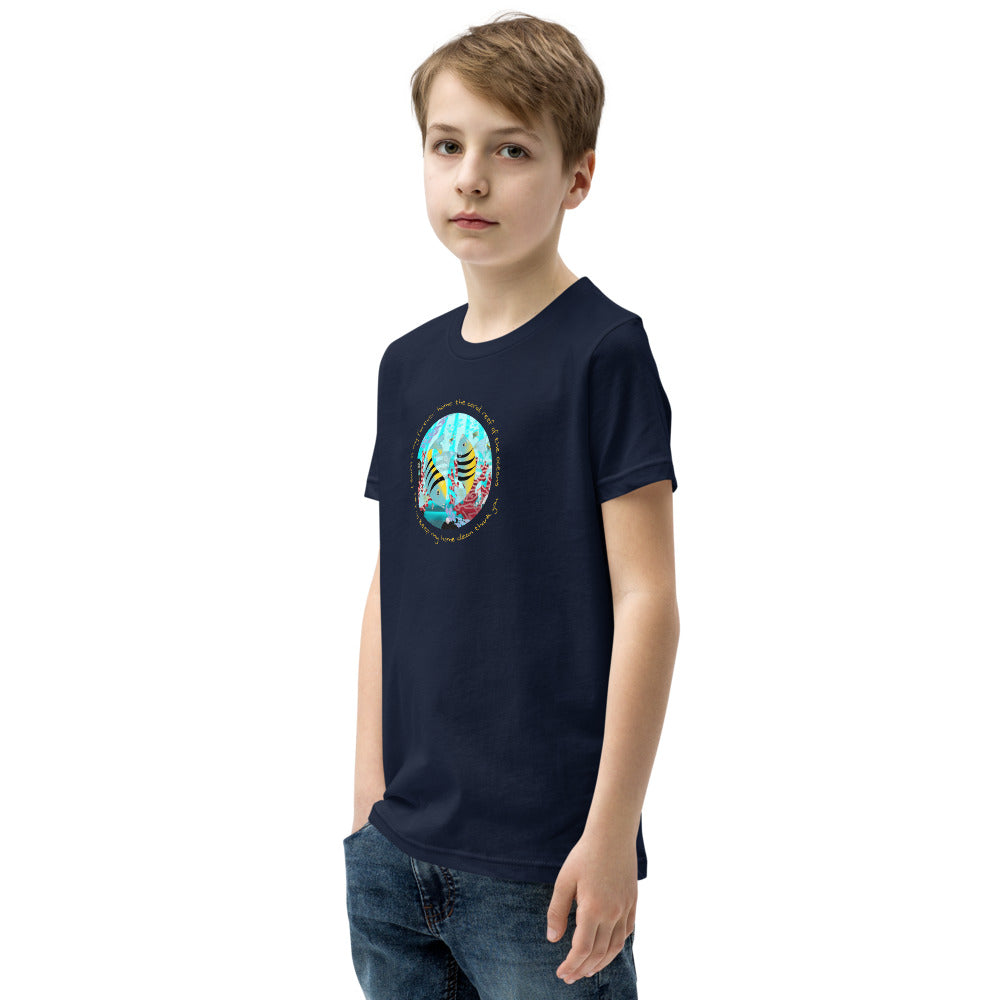 Youth Short Sleeve T-Shirt, Coral Reef Fish