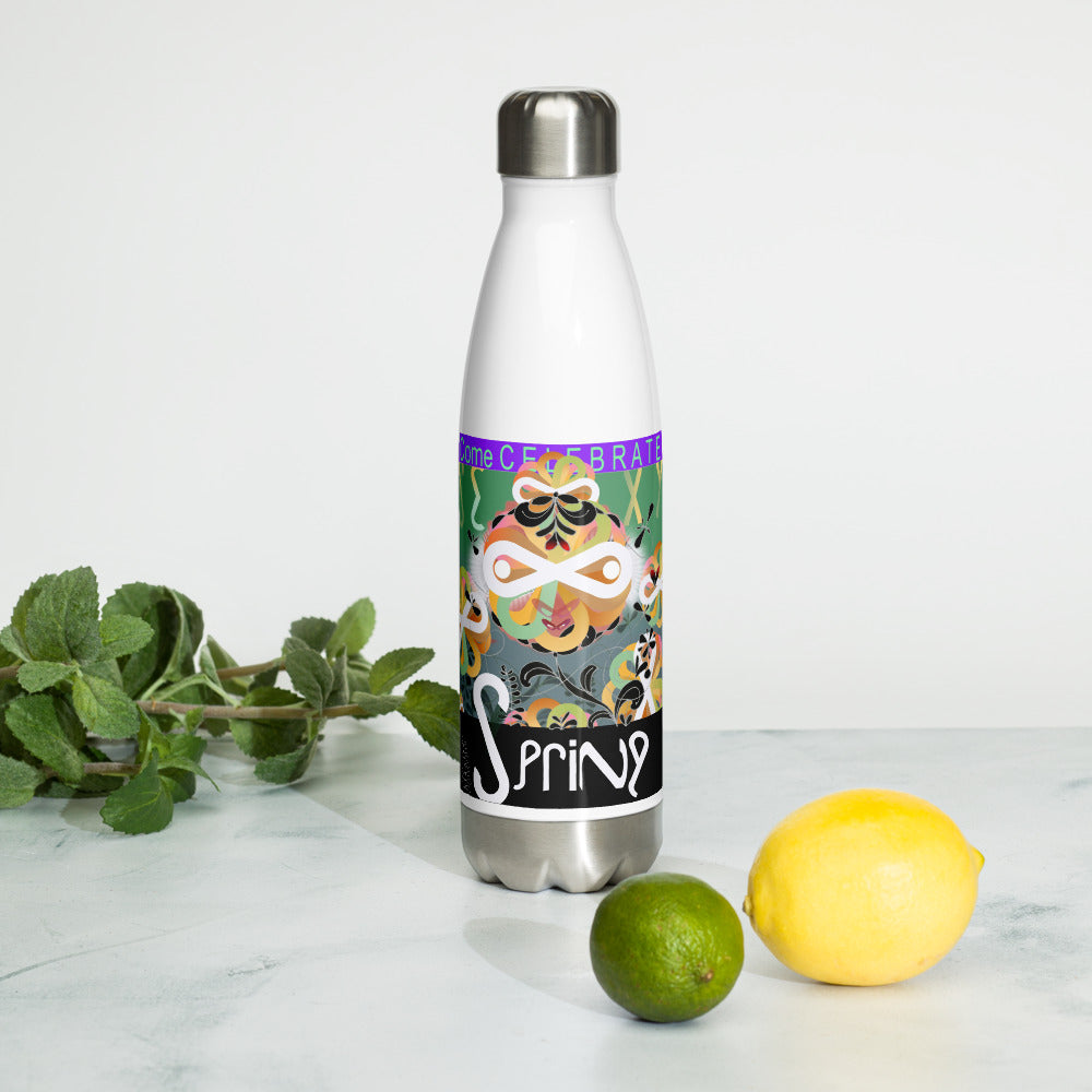 Stainless Steel Water Bottle, Celebrate Spring!