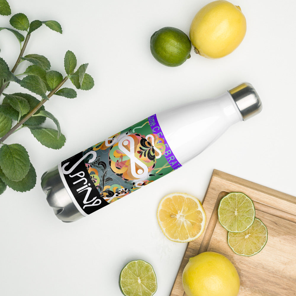 Stainless Steel Water Bottle, Celebrate Spring!