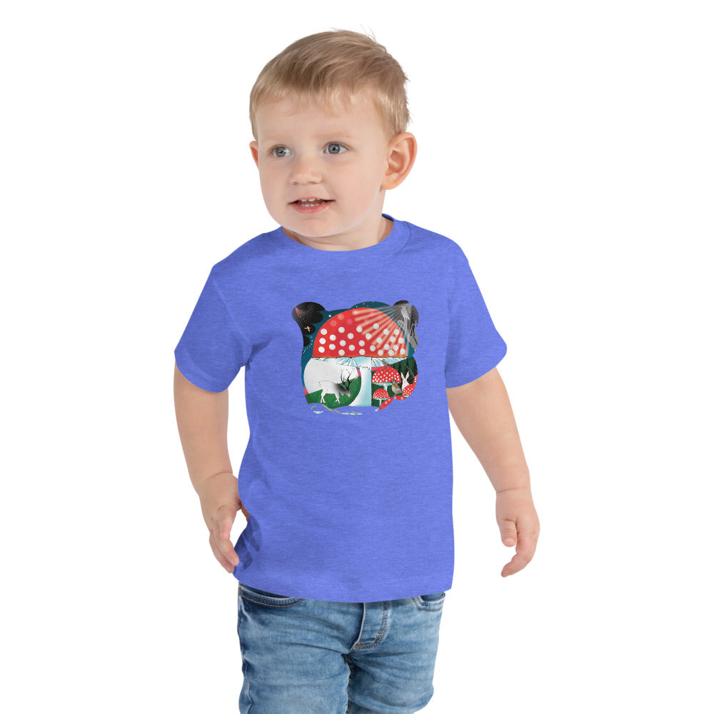 Toddler Short Sleeve Tee, Winter Mushroom