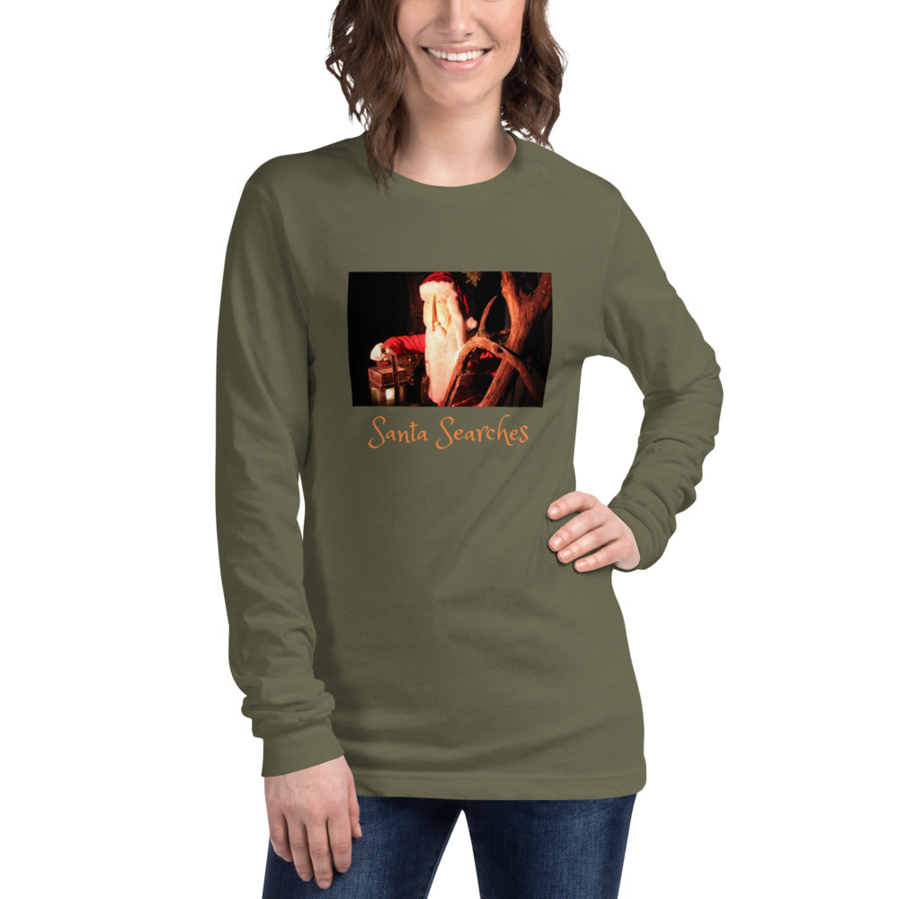 Unisex Long Sleeve Tee, Santa Searches