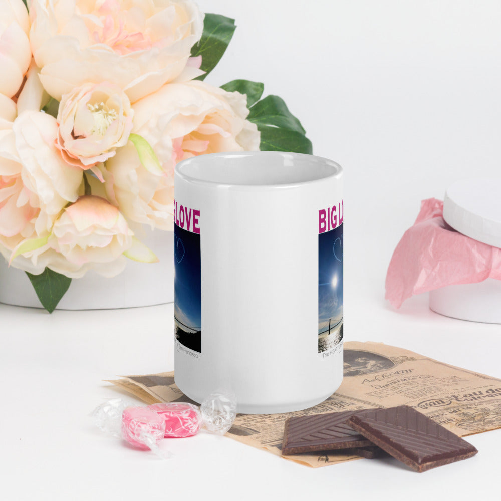 White glossy mug, BIG LOVE the Heart of San Francisco