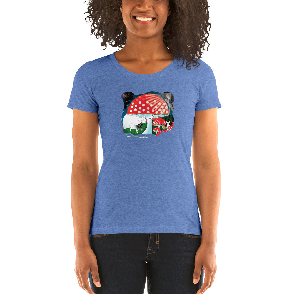 Ladies' short sleeve t-shirt, Winter Mushroom