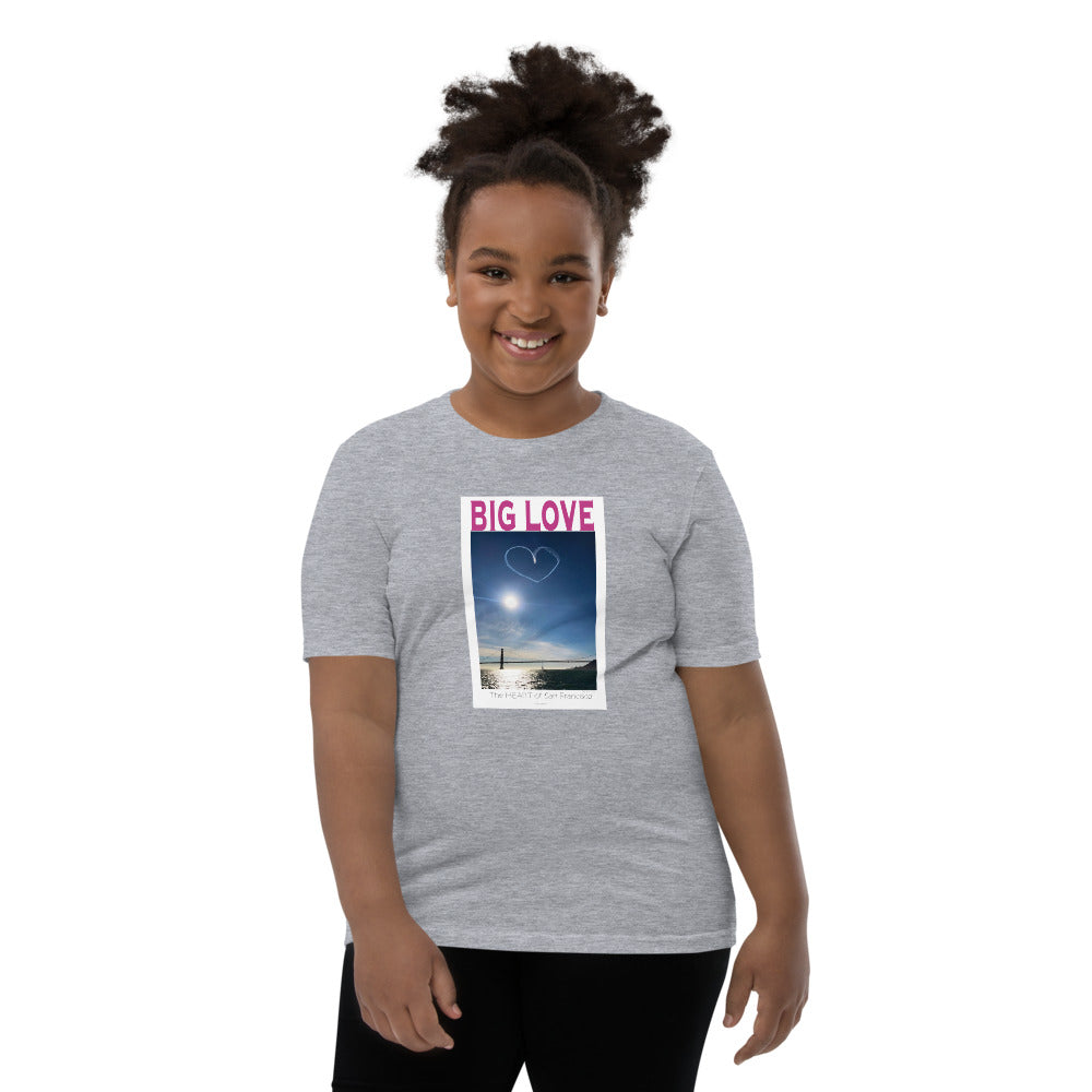 Youth Unisex Short Sleeve T-Shirt, BIG LOVE the Heart of San Francisco Celebration!