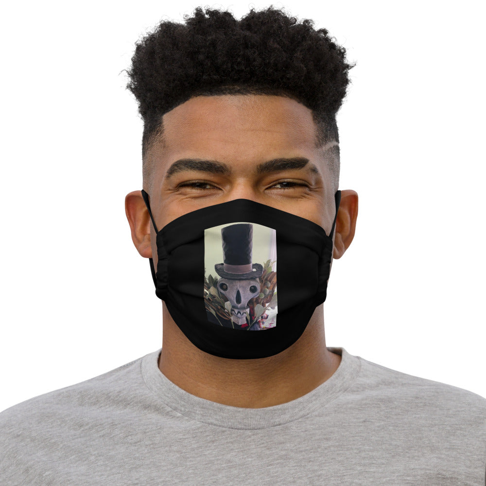 Premium face mask, Skull with Top Hat