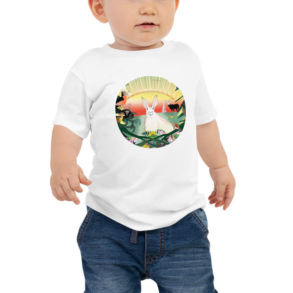 Baby Jersey Short Sleeve Tee, Spring Rabbit