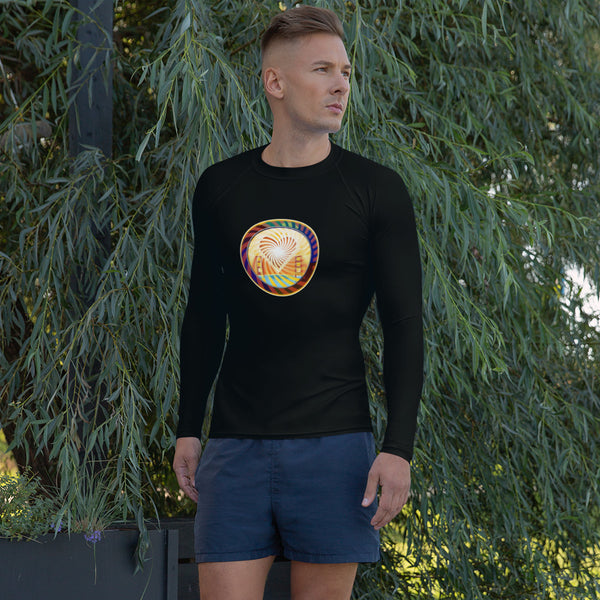 Men's Rash Guard, Beach Fun The Heart of San Francisco