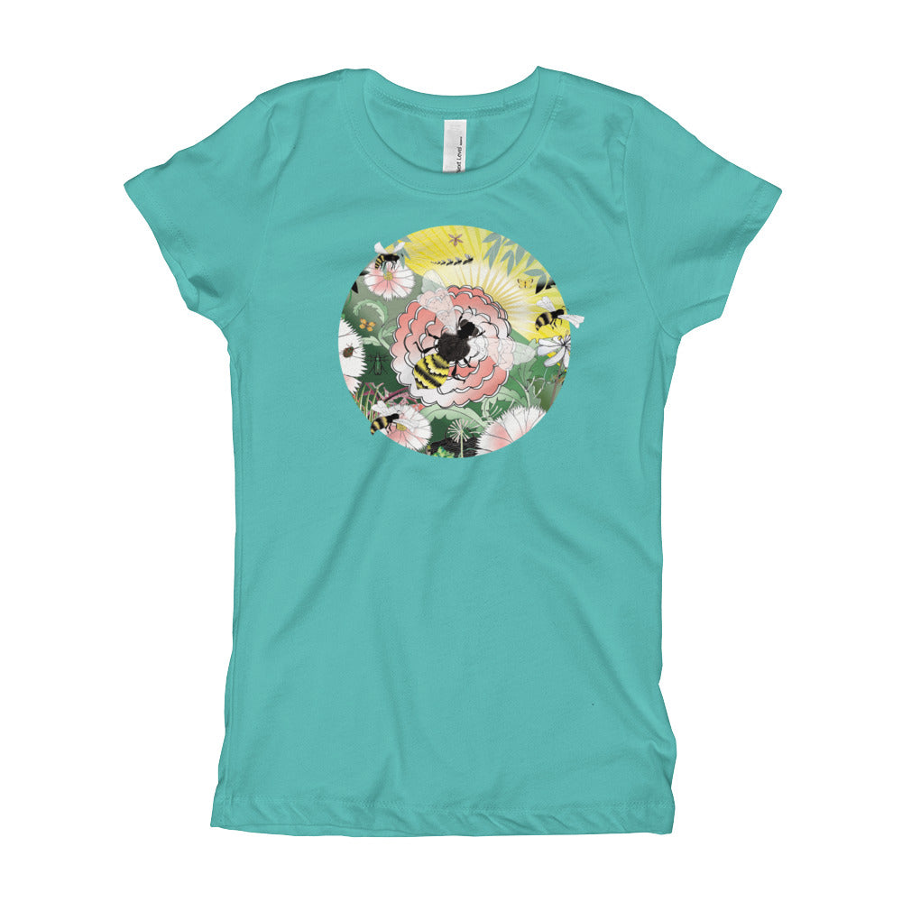 Girl's T-Shirt Slim, Summer Bee