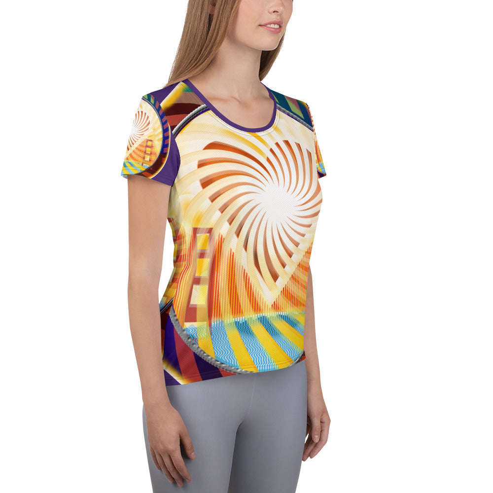 All-Over Print Women's Athletic T-shirt, The Heart Of San Francisco