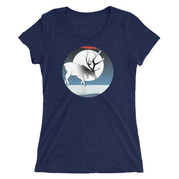 Ladies' short sleeve t-shirt, Winter Deer
