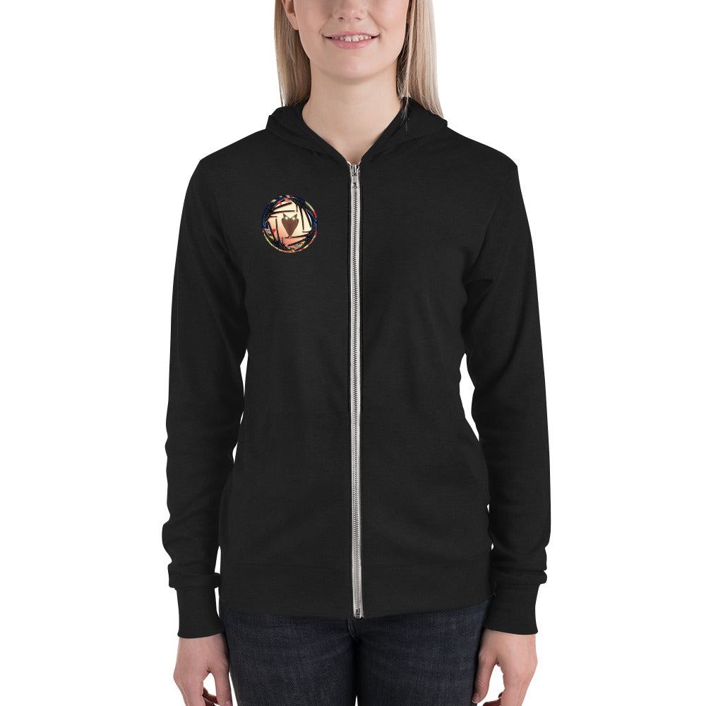 Unisex zip hoodie, Fall Owl