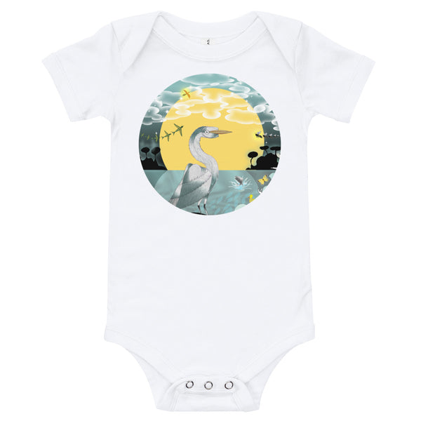 T-Shirt baby body tee, Spring Egret