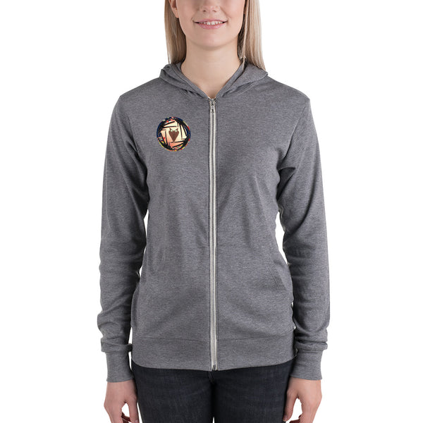 Unisex zip hoodie, Fall Owl