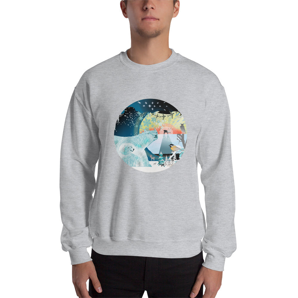 Sweatshirt unisex, Winter Polar Bear