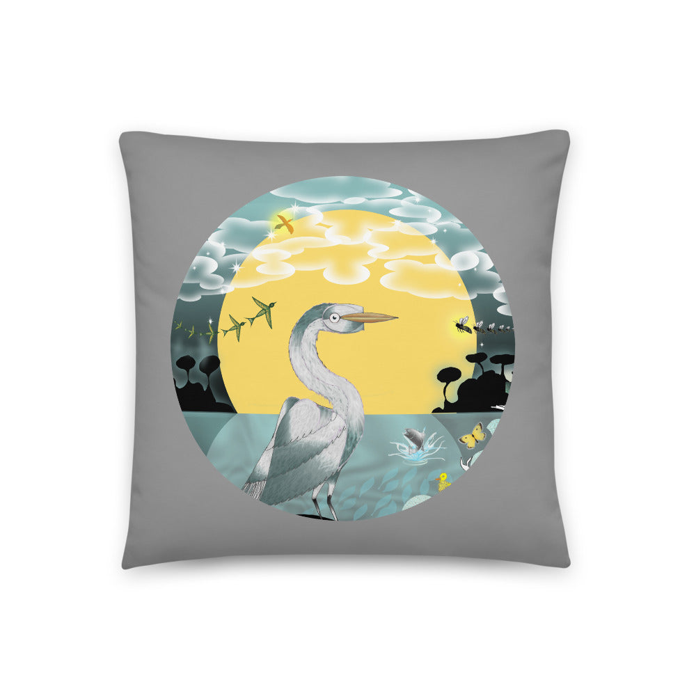 Basic Pillow, Spring Egret