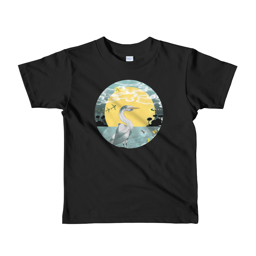 Short sleeve kids t-shirt 2-6 years, Spring Egret