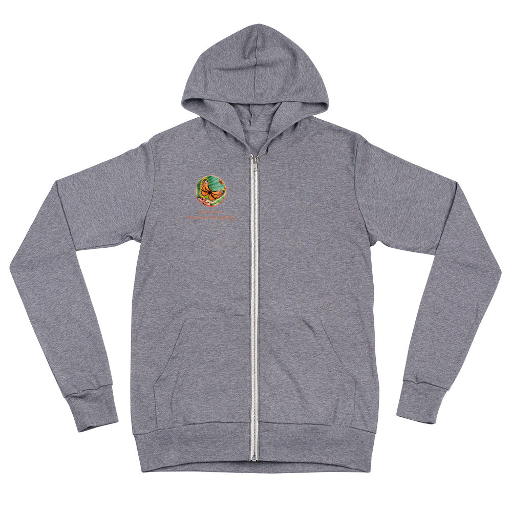 Unisex zip hoodie, Monarch Butterfly