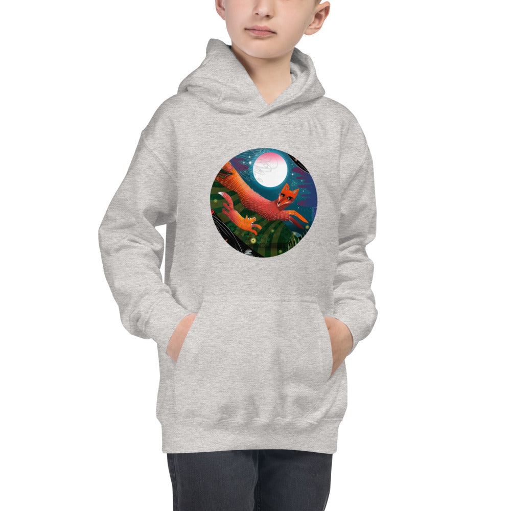 Kids Youth Hoodie, Fall Foxes