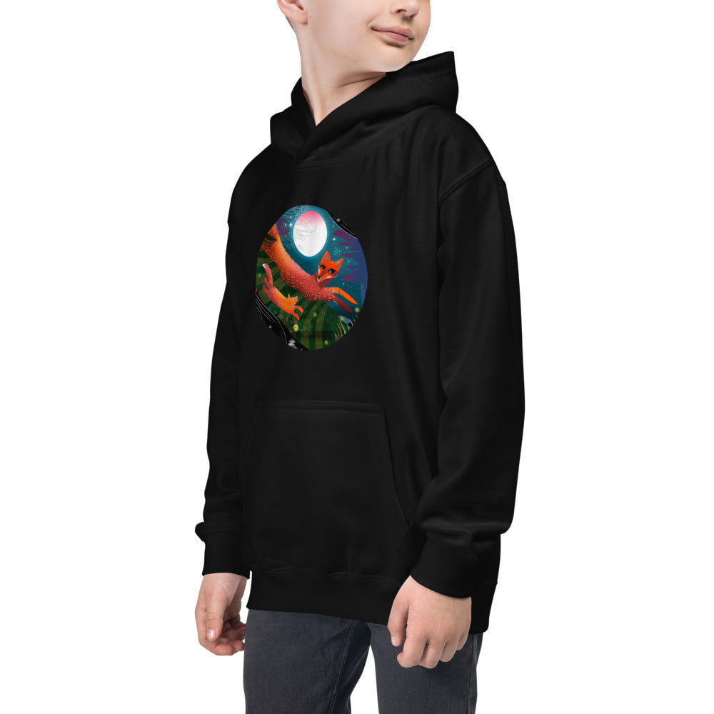 Kids Youth Hoodie, Fall Foxes