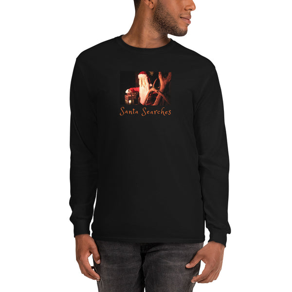 Men’s Long Sleeve Shirt, Santa Searches