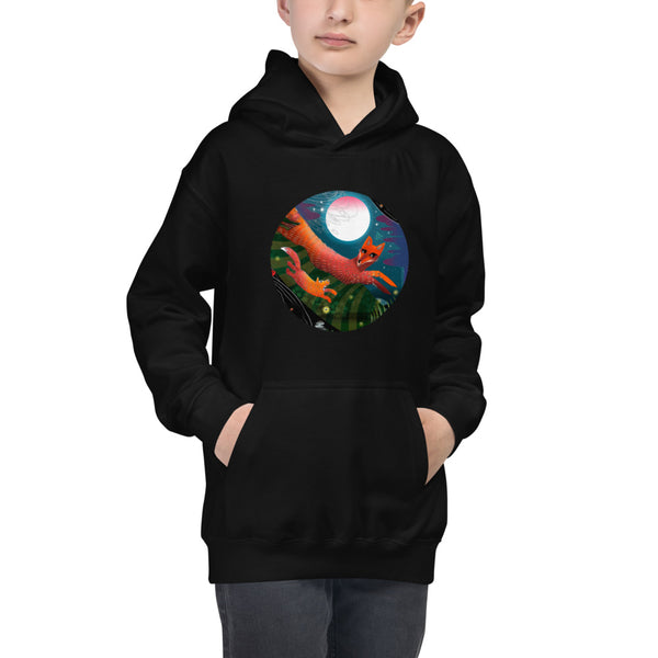 Kids Youth Hoodie, Fall Foxes